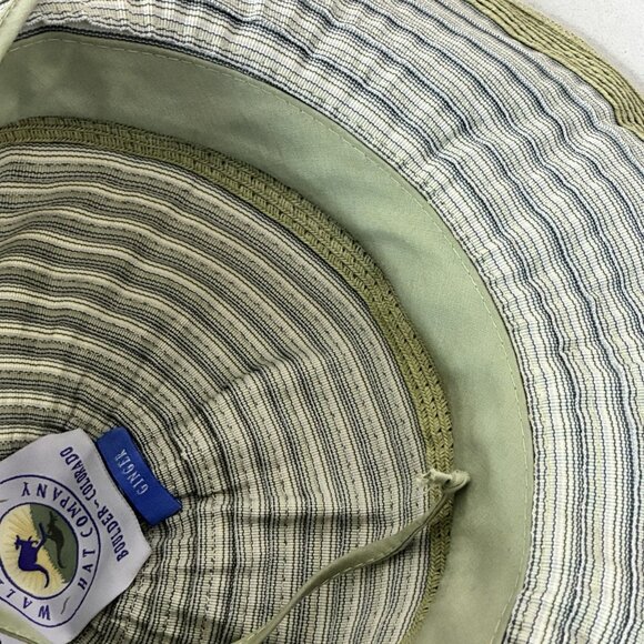 Wallaroo Ginger Sun Hat Pale Green Cream Wide Brim Adjustable Packable Summer - Picture 7 of 11